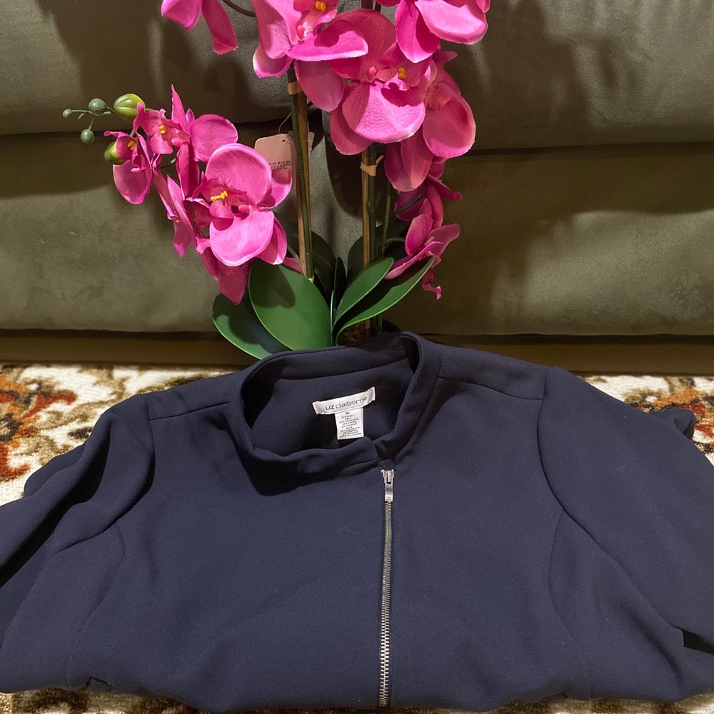 Navy Blue Bomber Jacket